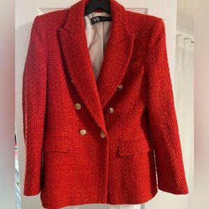 Zara blazer with gold detail, fully lined, Size M